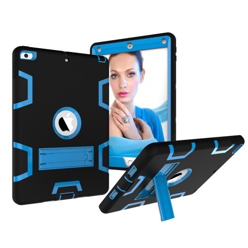 iPad 9.7 (2017) Tok Ütésálló 2in1 Heavy Duty Series RMPACK Kitámasztható Fekete/Kék
