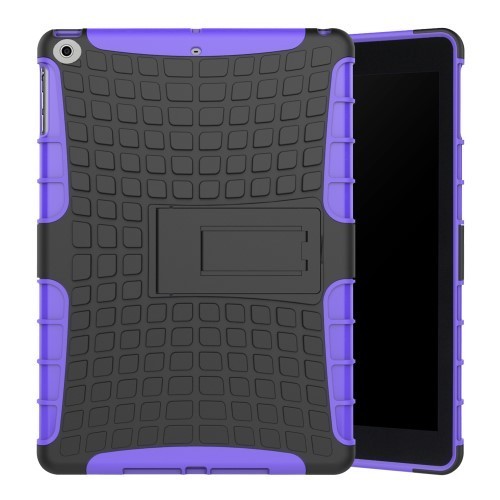 iPad 9.7 (2017) Ütésálló Tok 2in1 Tire Slip Kitámasztható Csúszásgátlókivitel Lila